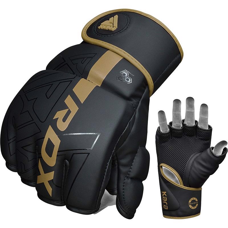  RDX F6 MMA GRAPPLING Gloves -black/gold